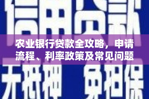 福贡农业银行贷款全攻略，申请流程、利率政策及常见问题解析