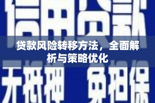 福贡贷款风险转移方法，全面解析与策略优化