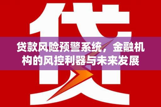 福贡贷款风险预警系统，金融机构的风控利器与未来发展