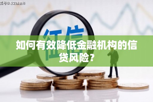 福贡如何有效降低金融机构的信贷风险？