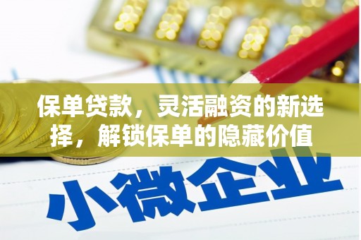 福贡保单贷款，灵活融资的新选择，解锁保单的隐藏价值