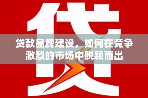 福贡贷款品牌建设，如何在竞争激烈的市场中脱颖而出
