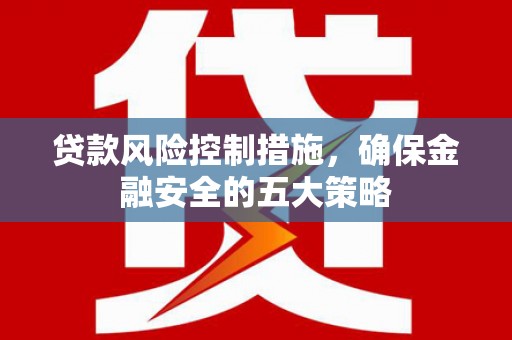 福贡贷款风险控制措施，确保金融安全的五大策略