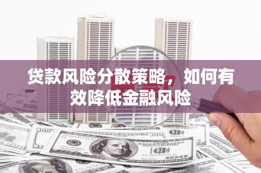 福贡贷款风险分散策略，如何有效降低金融风险