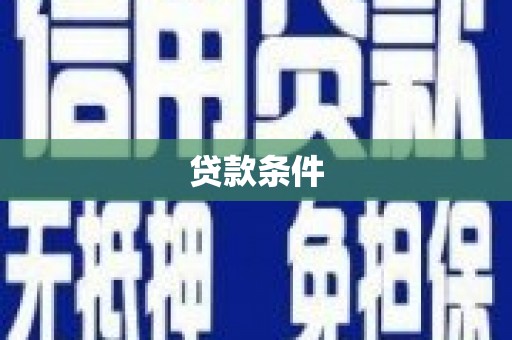 福贡贷款条件