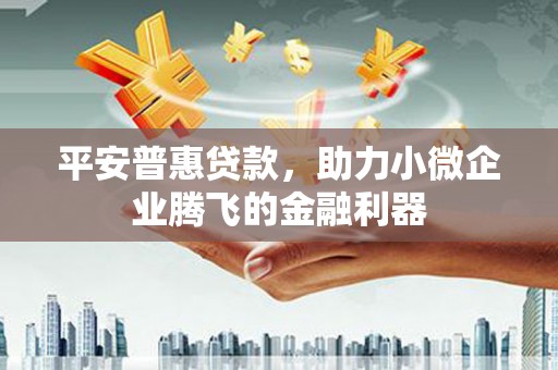 福贡平安普惠贷款，助力小微企业腾飞的金融利器