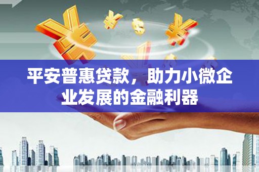 福贡平安普惠贷款，助力小微企业发展的金融利器