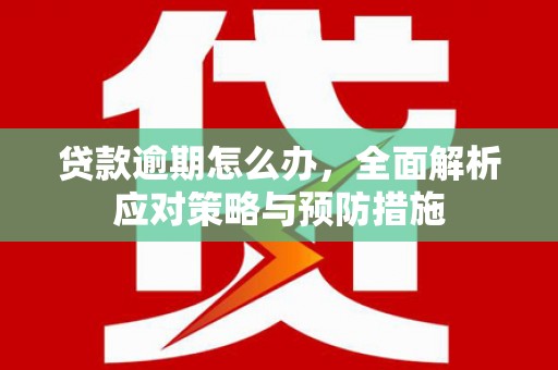 福贡贷款逾期怎么办，全面解析应对策略与预防措施