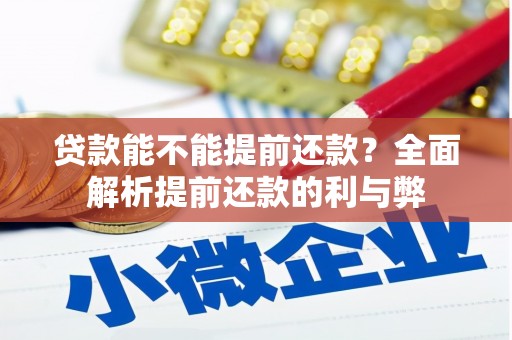 福贡贷款能不能提前还款？全面解析提前还款的利与弊