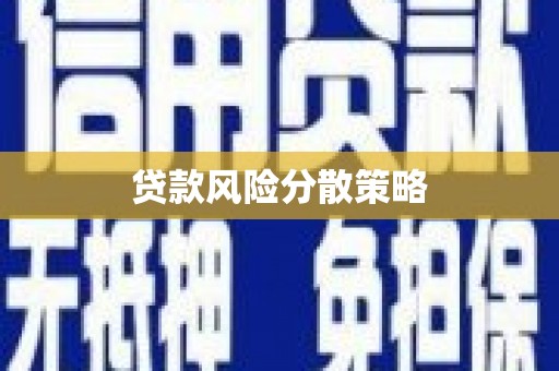 福贡贷款风险分散策略
