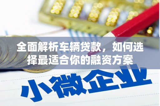 福贡全面解析车辆贷款，如何选择最适合你的融资方案