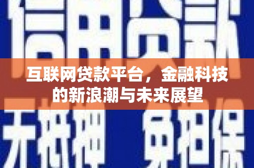 福贡互联网贷款平台，金融科技的新浪潮与未来展望