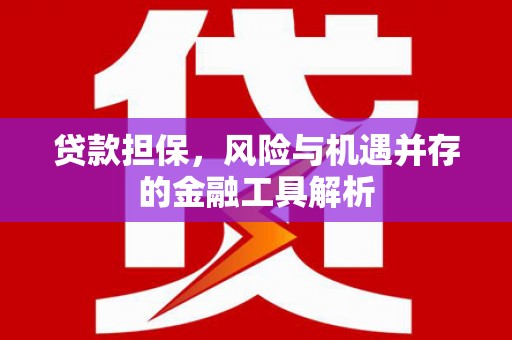 福贡贷款担保，风险与机遇并存的金融工具解析
